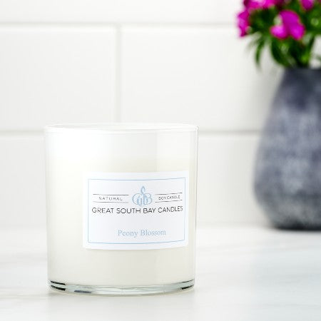 peony blossom scented floral candle