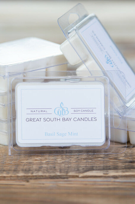 Basil Sage Mint scented wax melts for candle warmers